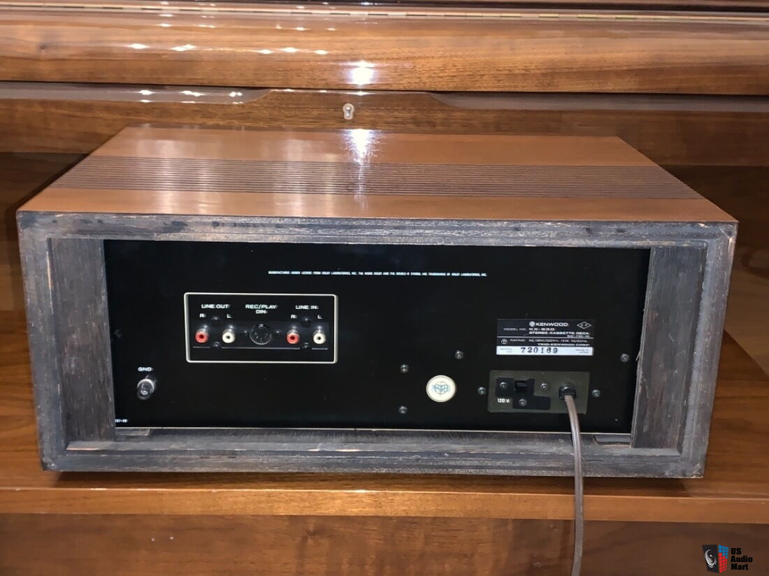Vintage Kenwood Stereo Cassette Deck Model KX-830 w/Walnut Case