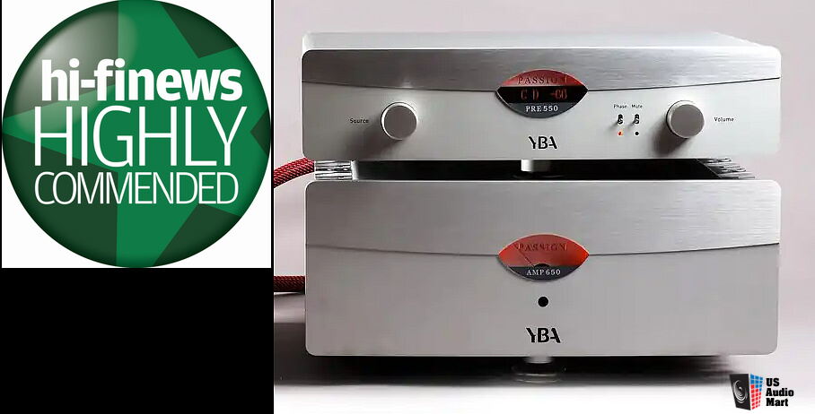  YBA Passion PRE550 MkII Preamplifier & Passion  A650 Power Amplifier