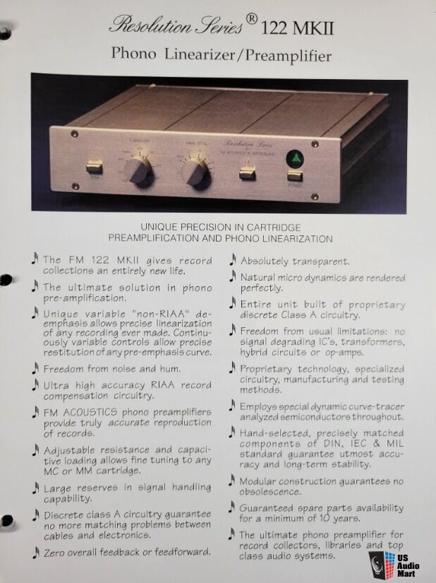 FM Acoustics Resolution Series 122 MKII Phono Linearizer