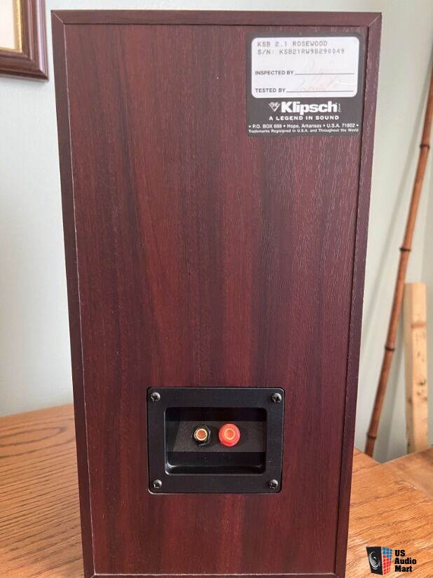 Klipsch KSB 2.1 Rosewood Two speakers For Sale US Audio