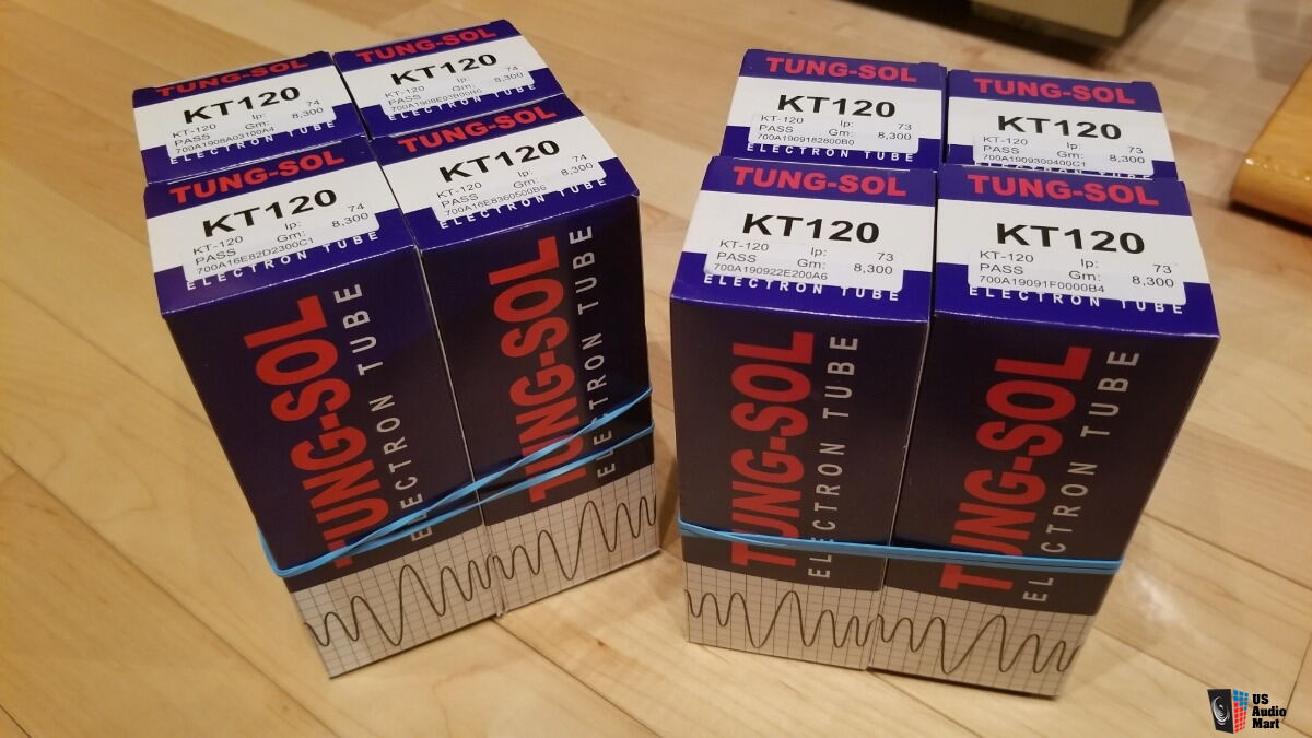 Brand New In Box Matched Quad 4 KT-120 Vacuum Tubes Tung-Sol Reissue KT120