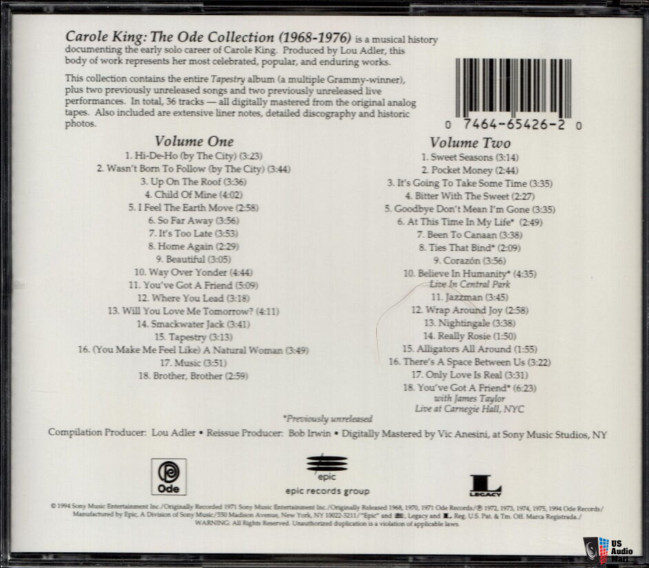 Carly Simon,Carole King & James Taylor CDs & SACDs - all EXCELLENT ...