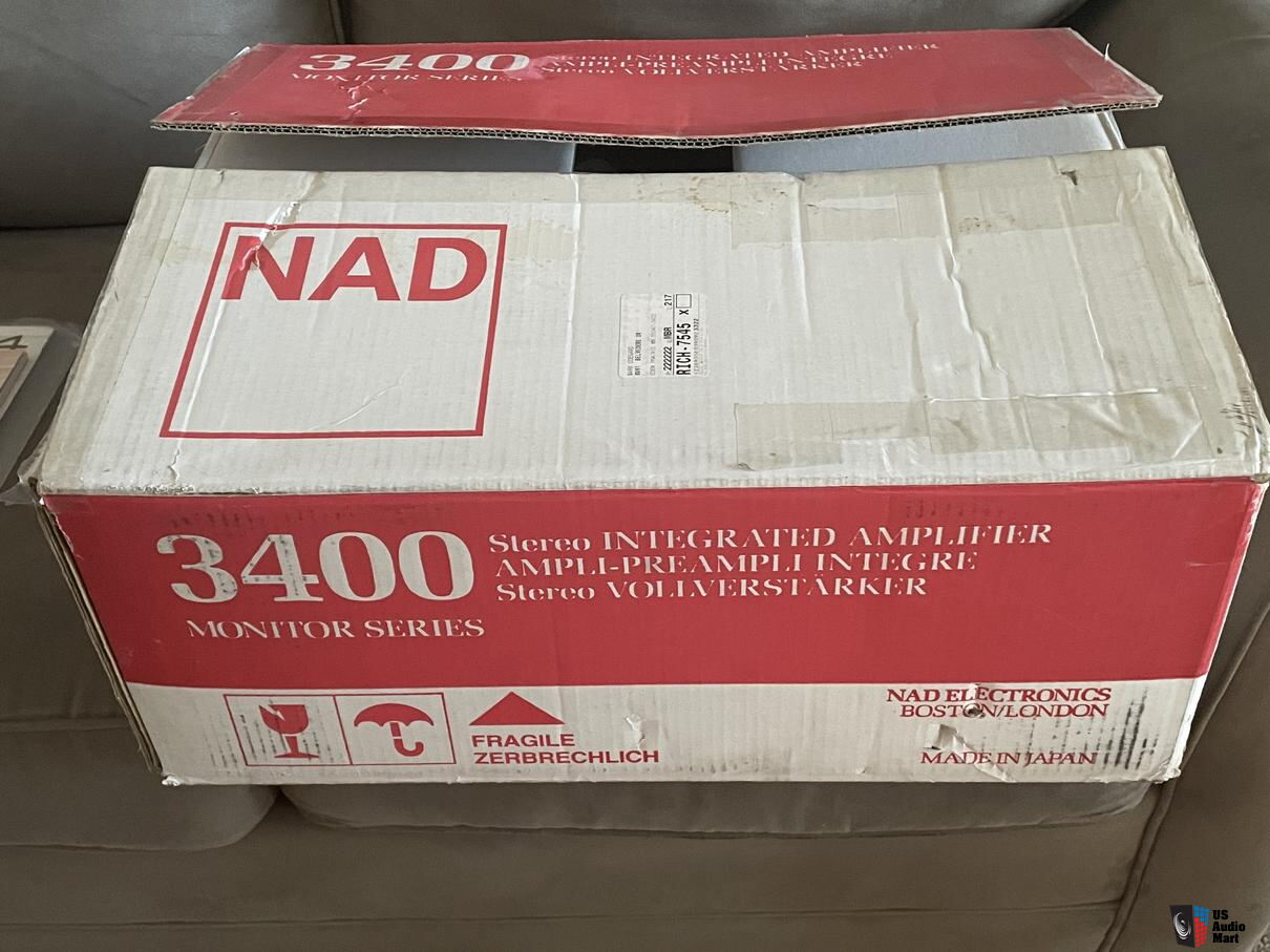 NAD 3400 Monitor Series Integrated Amplifier With Manual Box And 
