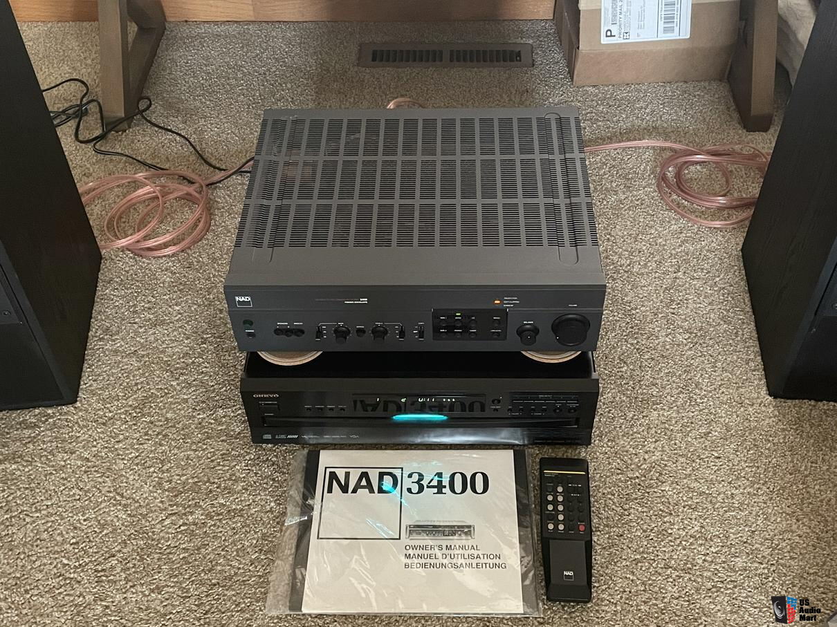 NAD 3400 Monitor Series Integrated Amplifier With Manual Box And 