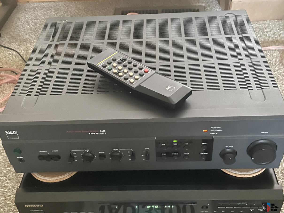 NAD 3400 Monitor Series Integrated Amplifier With Manual Box And 