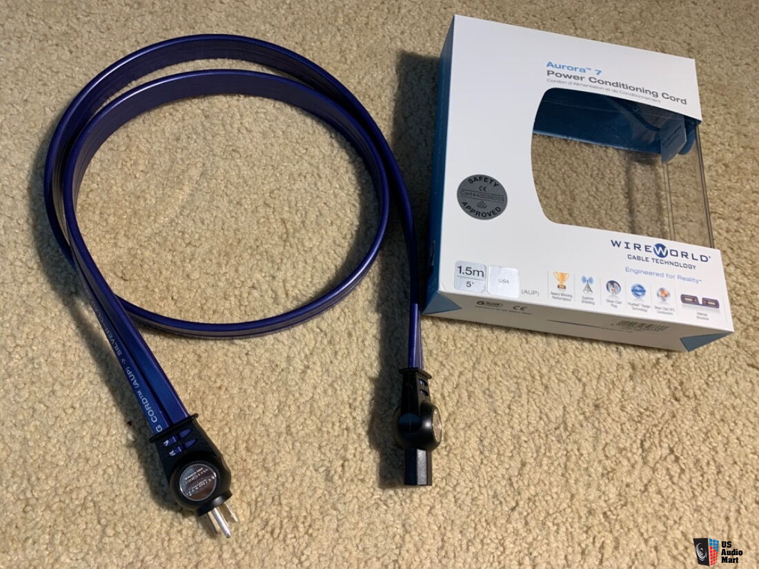 Wireworld Aurora 7 Cavo Di Alimentazione 1,5 Mt – Schuko A IEC, Conduttori OFC Argentati Per Hi-Fi E Video