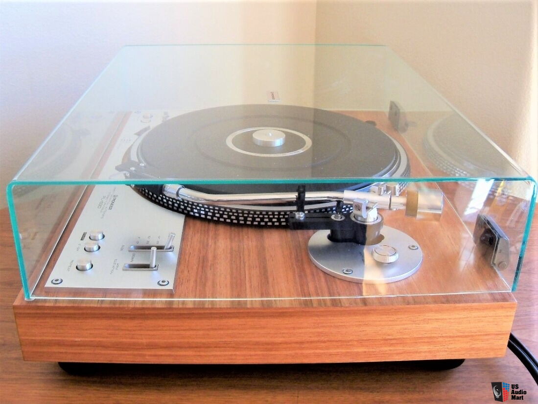 Pioneer PL-530 Restored Turntable In Red Oak Veneer and Custom Dust ...