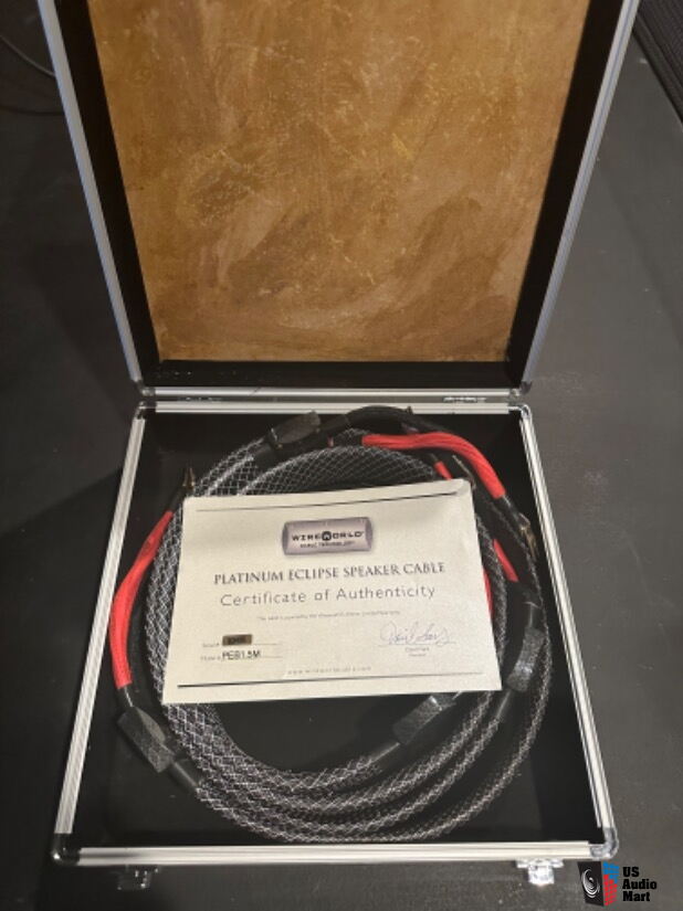 Wireworld Platinum Eclipse BiWire Speaker Cables 5ft /Spades For Sale