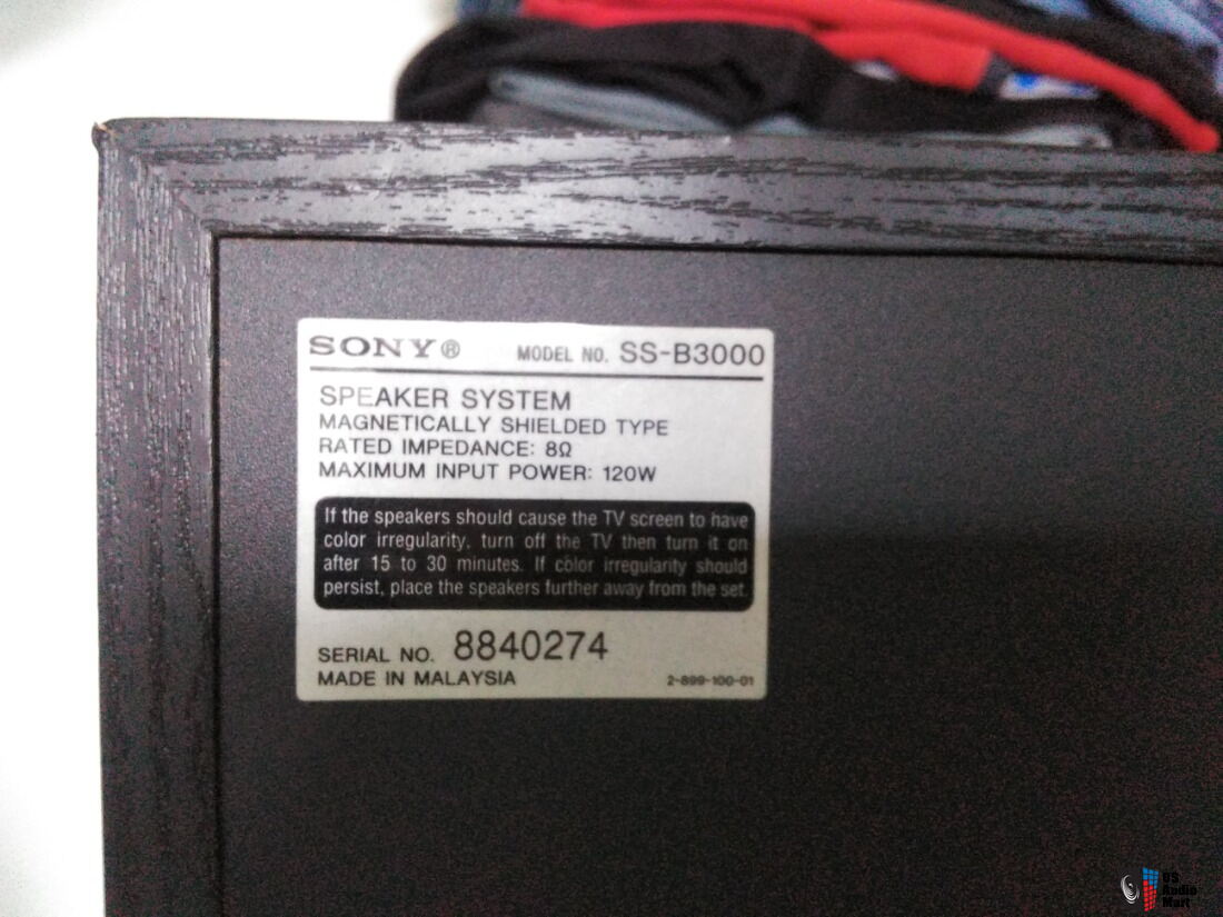 Sony ss-b3000 speaker pair Photo #4435326 - US Audio Mart