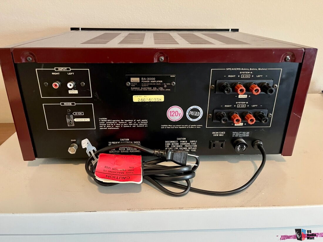Sansui BA-3000 Vintage Stereo Amplifier - Rare!