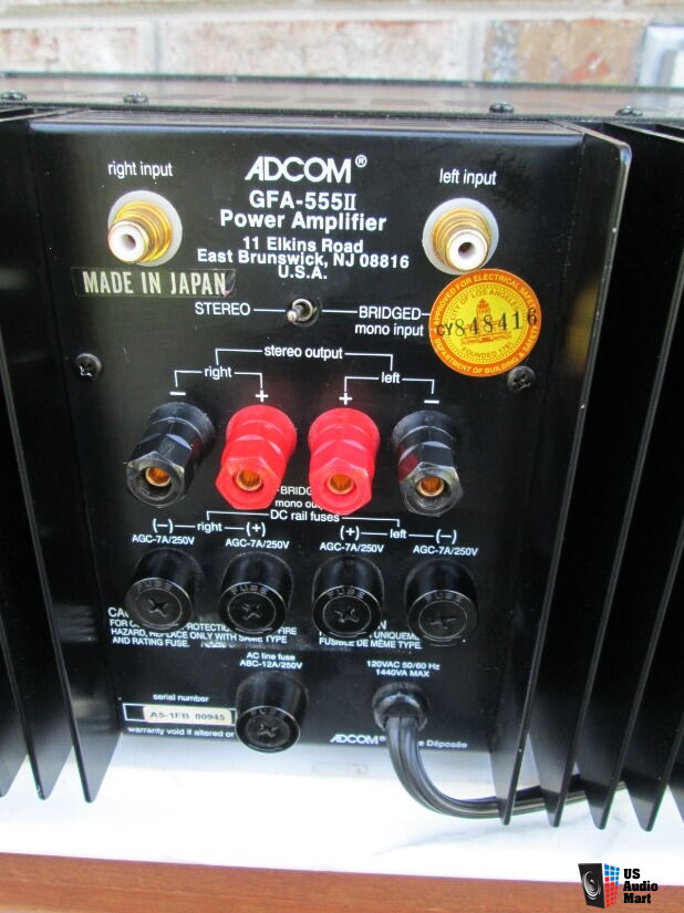 Adcom Gfa 555 Ii Amplifier Nelson Pass Design Photo 4457651 Us Audio Mart 