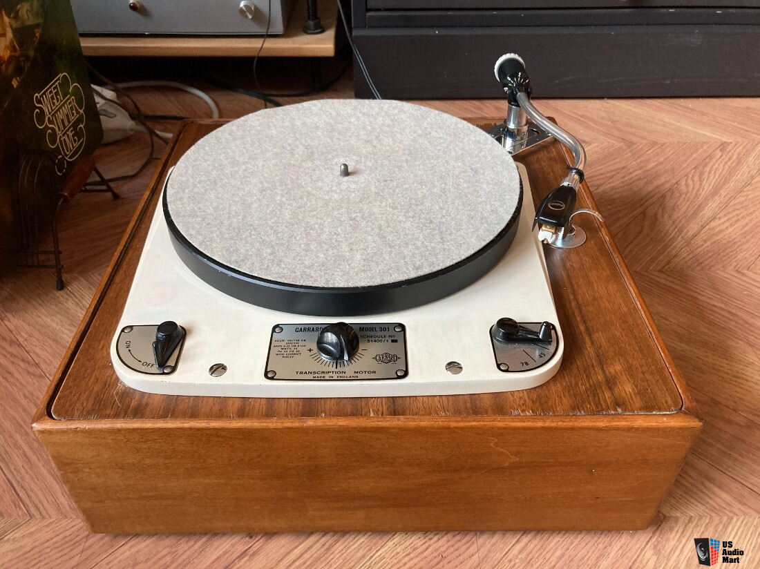 Garrard 301 Turntable With Ortofon Smg 212 Tonearm Grease Bearing