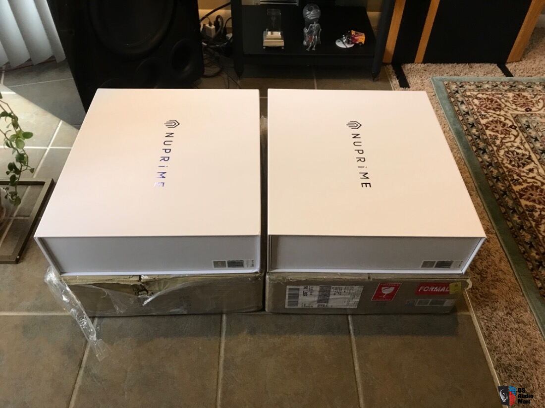Pair Of NuPrime EVOLUTION TWO Reference Amplifiers In Silver New Open ...