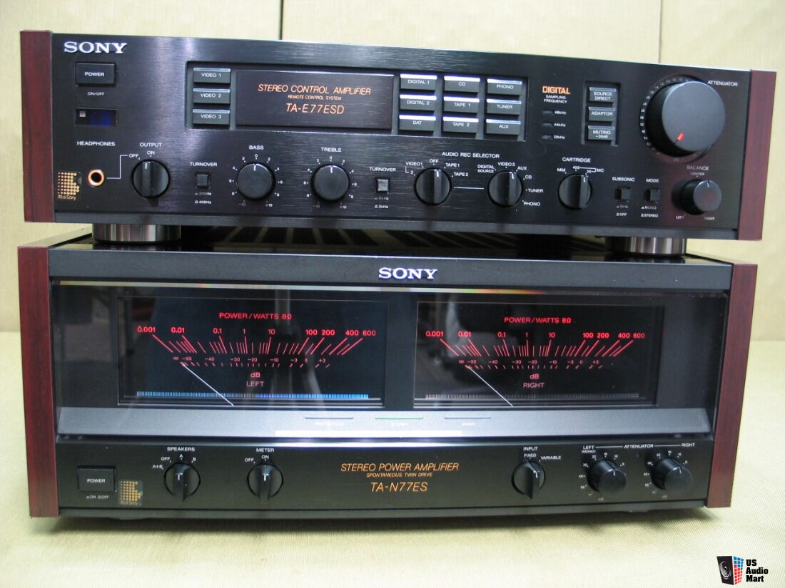 Sony TA-N77ES Power Amplifier With Matching Sony TA-E77ESD Pre ...