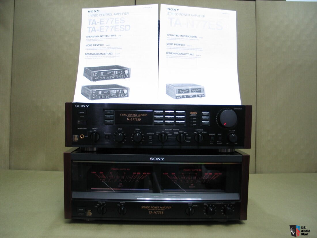 Sony TA-N77ES Power Amplifier With Matching Sony TA-E77ESD Pre ...