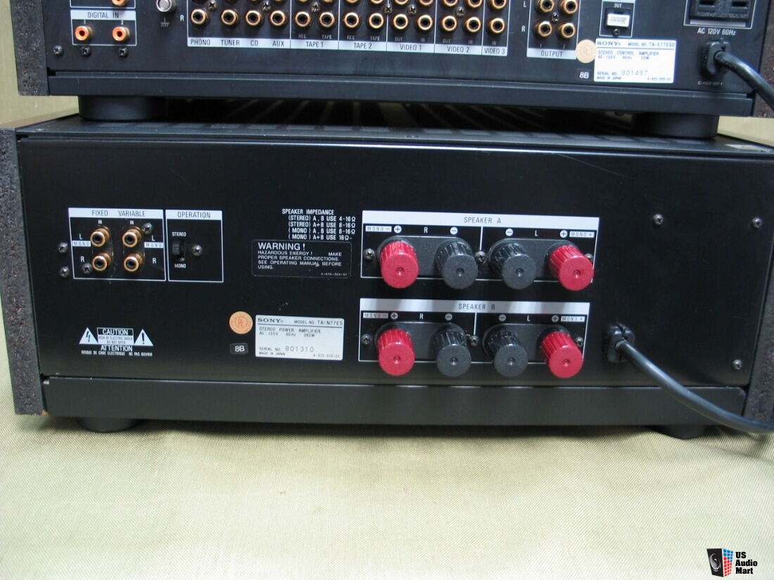 Sony TA-N77ES Power Amplifier With Matching Sony TA-E77ESD Pre ...