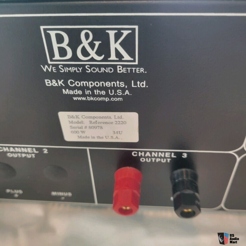 B&K Reference 2220 Power Amp. 220 WPC Into 8 Ohms And 350 WPC Into 4 ...