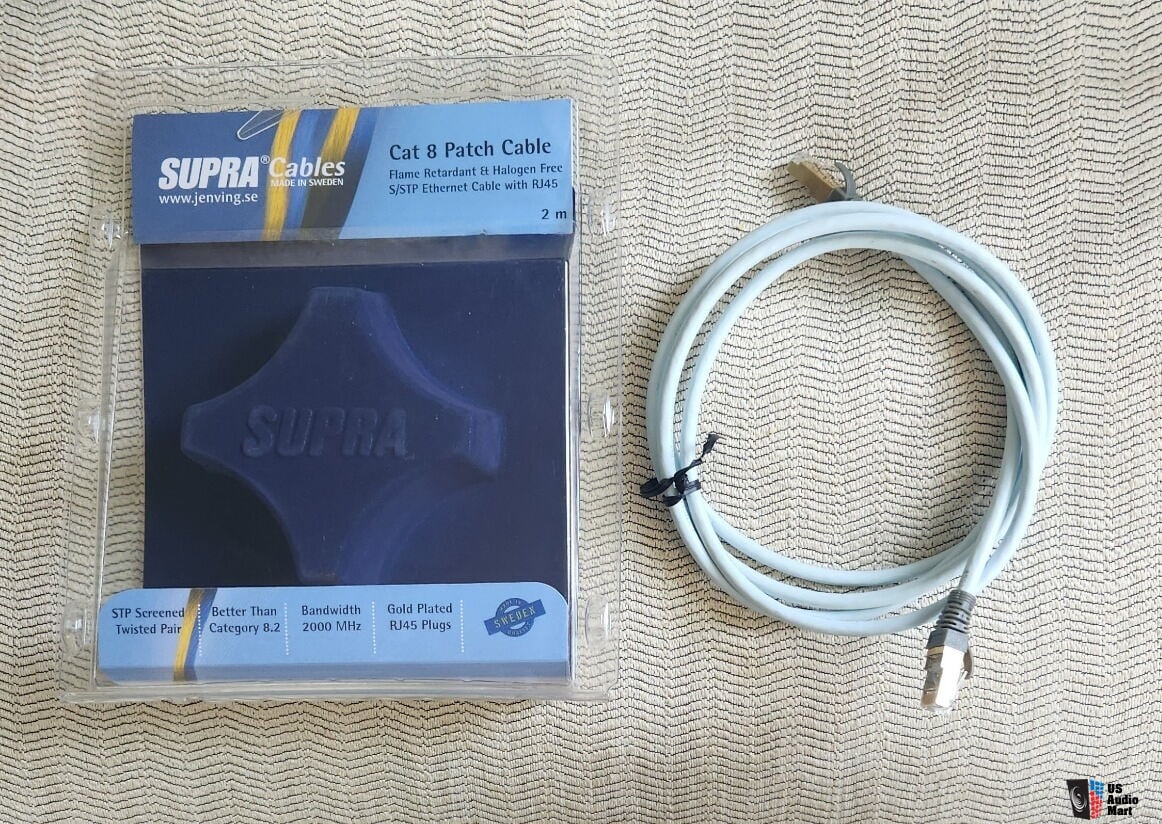 Supra STP Cat 8 Network cable - 0.5 meter
