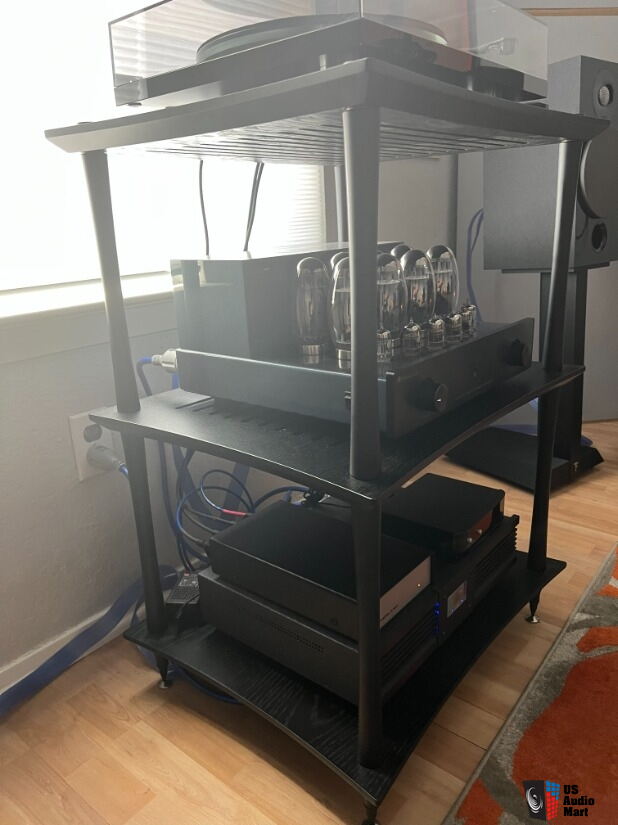 Quadraspire SVT Three Shelf Component Rack; Black Bamboo Photo #4652616 ...