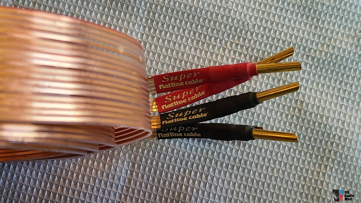 Nordost SUPER flatline speaker cable 10 foot pair cables w/ gold
