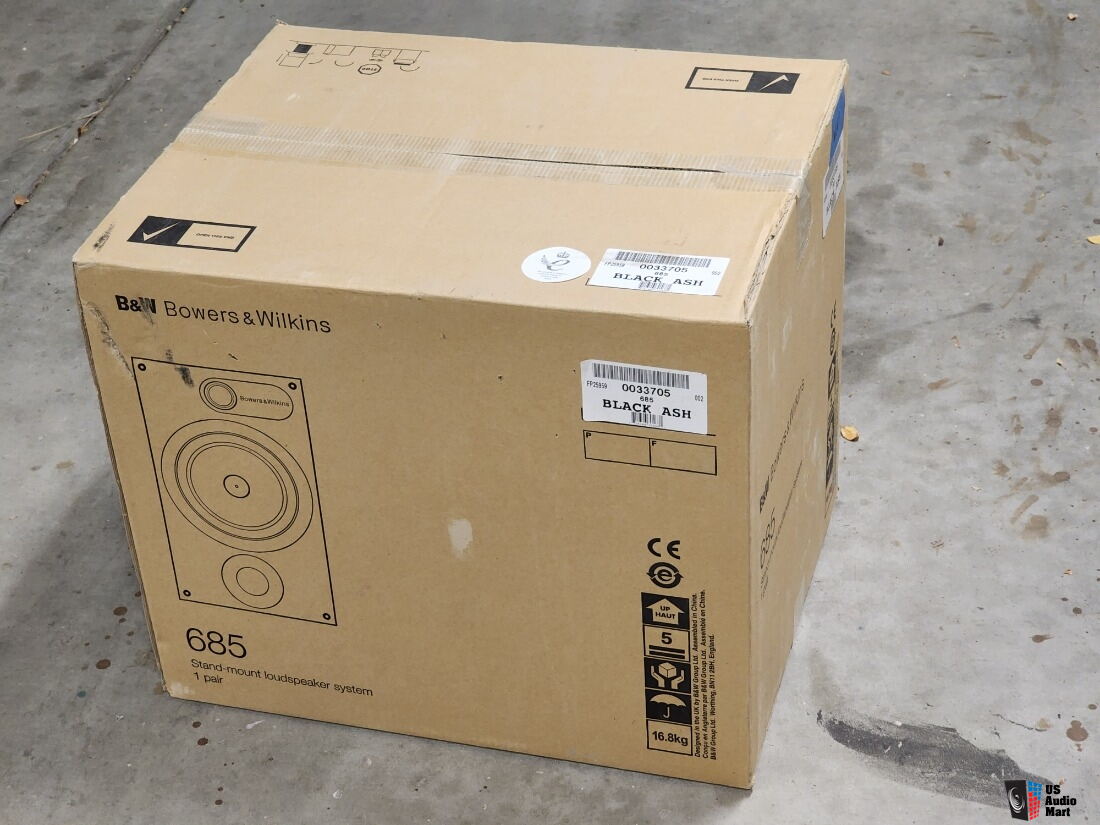 B&W Bowers & Wilkins 685 speaker pair Black Ash Photo #4760765