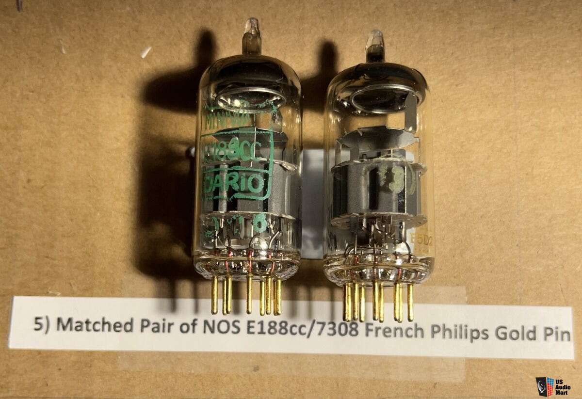Paire de Tubes Valvo E80CC Gold Pins – Code Delta (Heerlen) – 1964 – - Instruments de musique