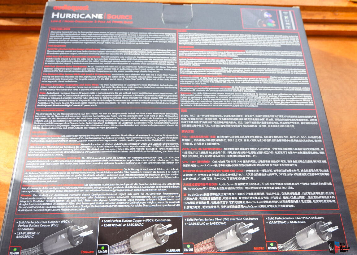Audioquest Hurricane High Current - Câble d'alimentation HiFi - La