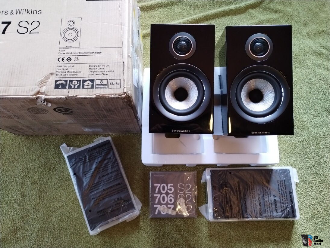 Pair(2 speakers) Bowers and Wilkins B&W 707 S2 Monitors, Gloss ...