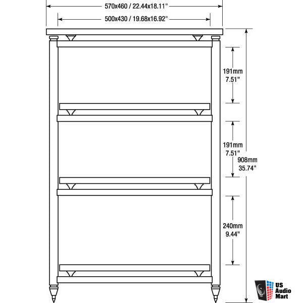 Solidsteel 5.4 Audio Rack and S3-A Amp Stands Photo #4868150 - US Audio ...