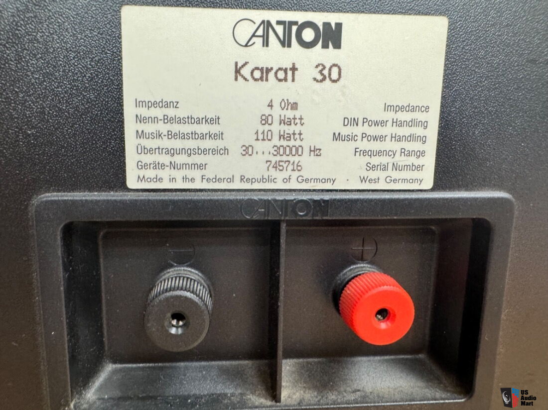 Canton Karat 30 Speakers For Sale - US Audio Mart