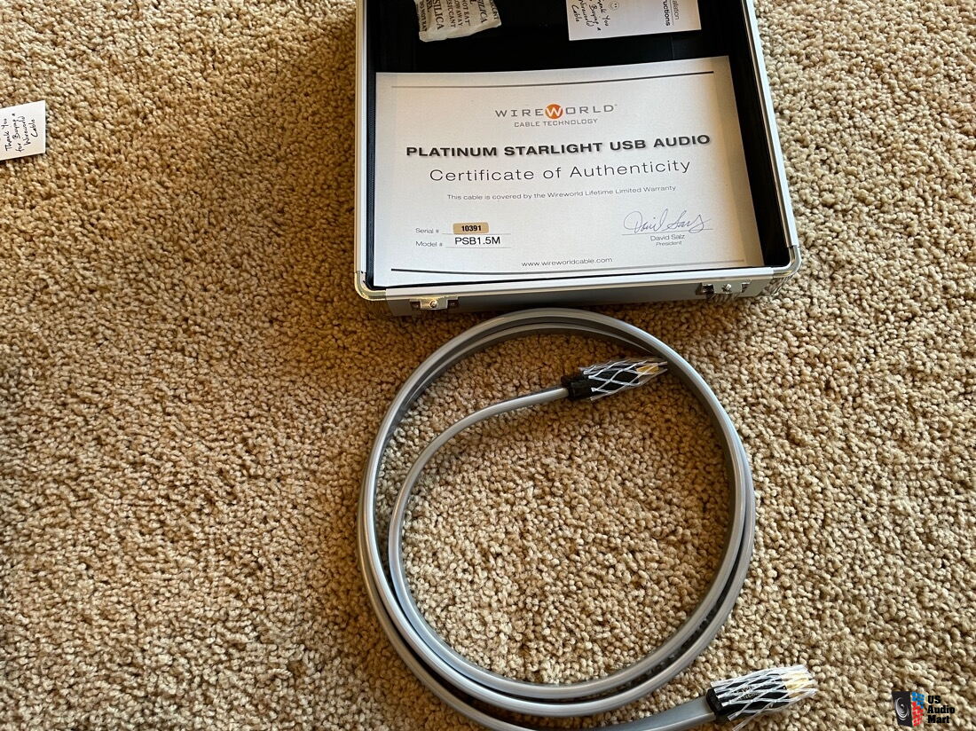 Câble USB Wire World Platinum Starlight 7 - 1 M - A Vers B - Haut De Gamme - Occasion