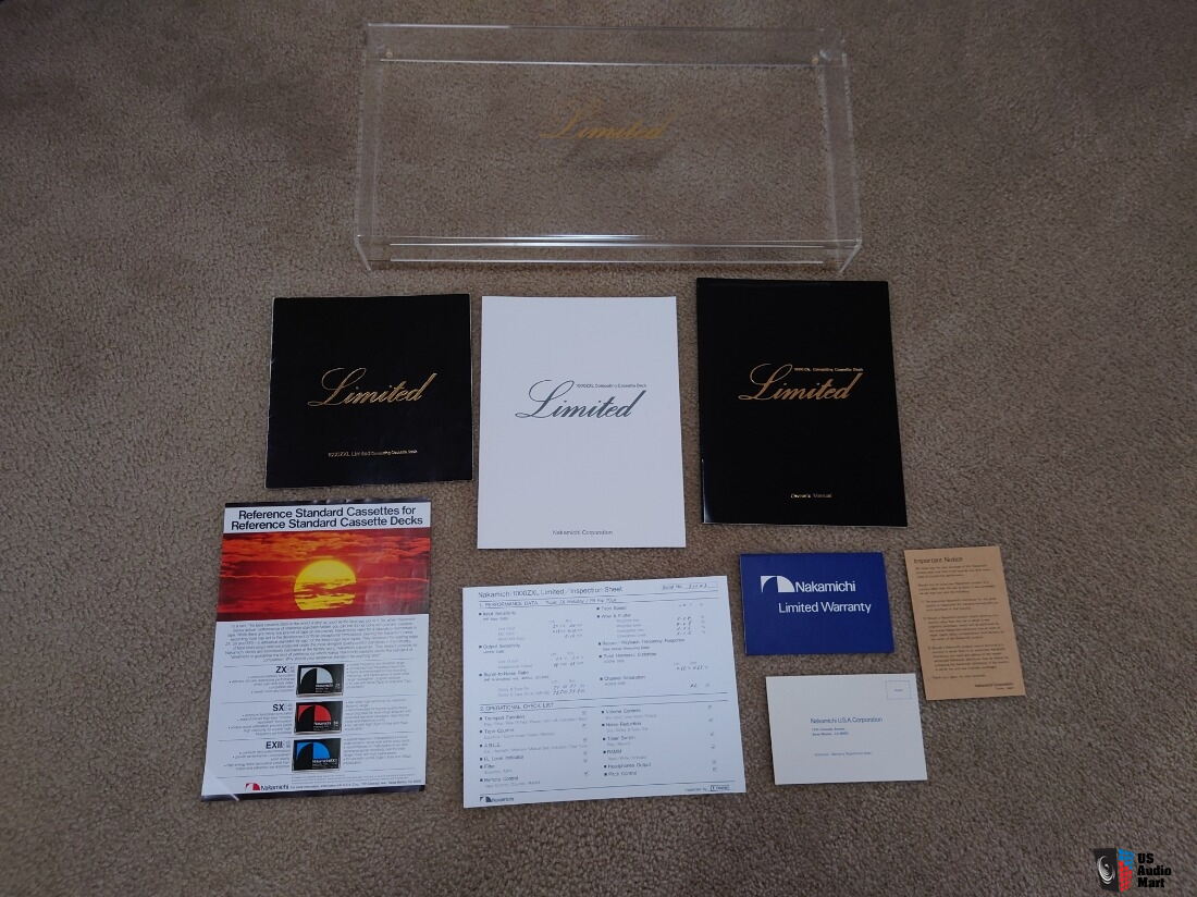 Nakamichi 1000ZXL Limited Cassette Deck Original Owner. Recently