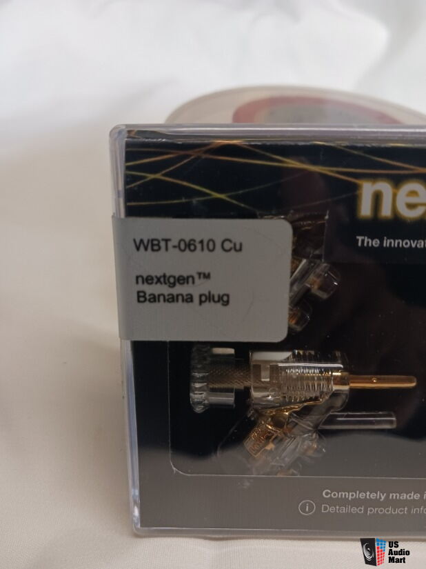 Genuine WBT Locking Angled Banana Connectors 4 Pack FREE Shipping Photo ...