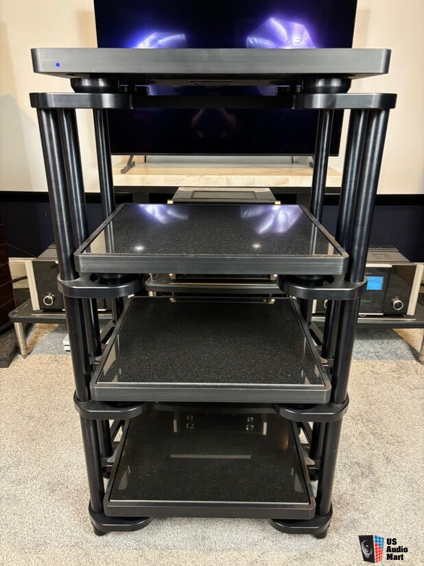 HRS SXR Hifi Audio Equipment Rack w/ M3x Granite 4 Shelf System Photo ...