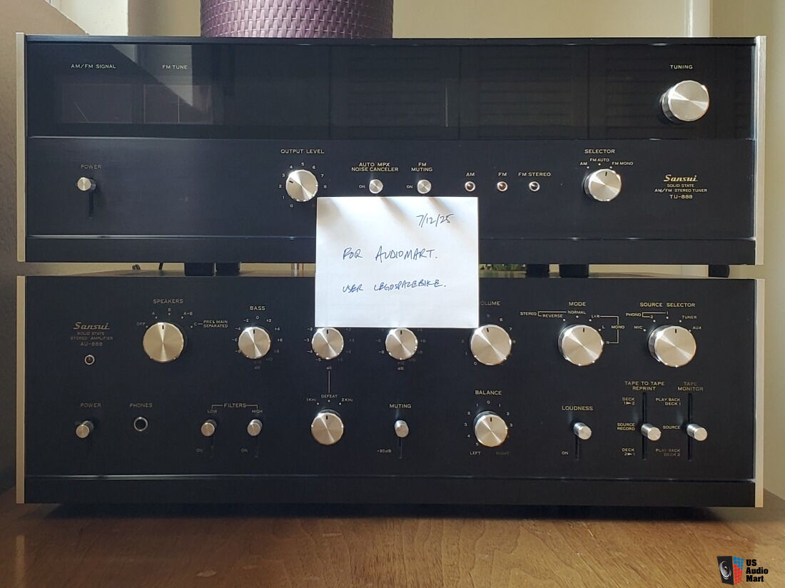 Sansui AU-888/TU-888 Stereo Amplifier/Tuner combo For Sale - US