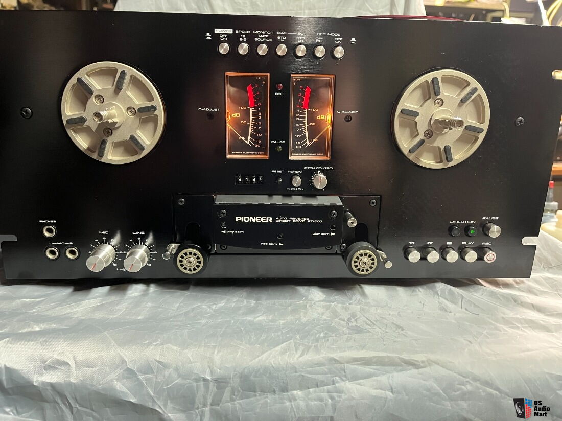Pioneer RT-707 in black with 2 red PR-85 reels For Sale - US Audio