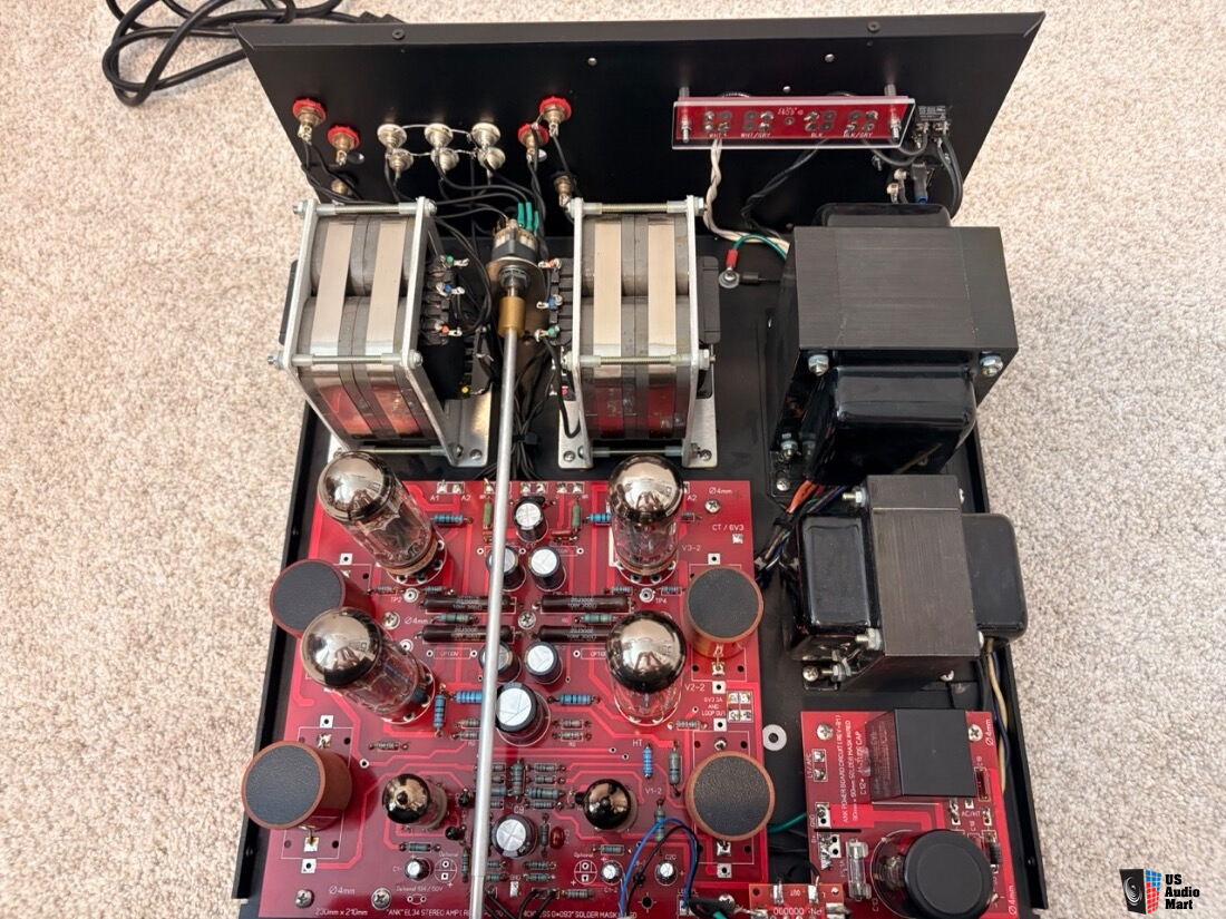 ANK Kits EL34 Tube Stereo 35W Power Amplifier w/ Quad C Core Output ...