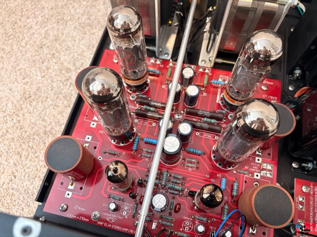 ANK Kits EL34 Tube Stereo 35W Power Amplifier w/ Quad C Core Output ...