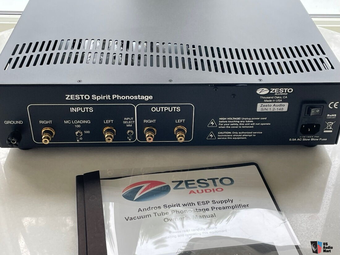 Zesto Audio Andros Spirit Phono Stage MM/MC version Excellent For