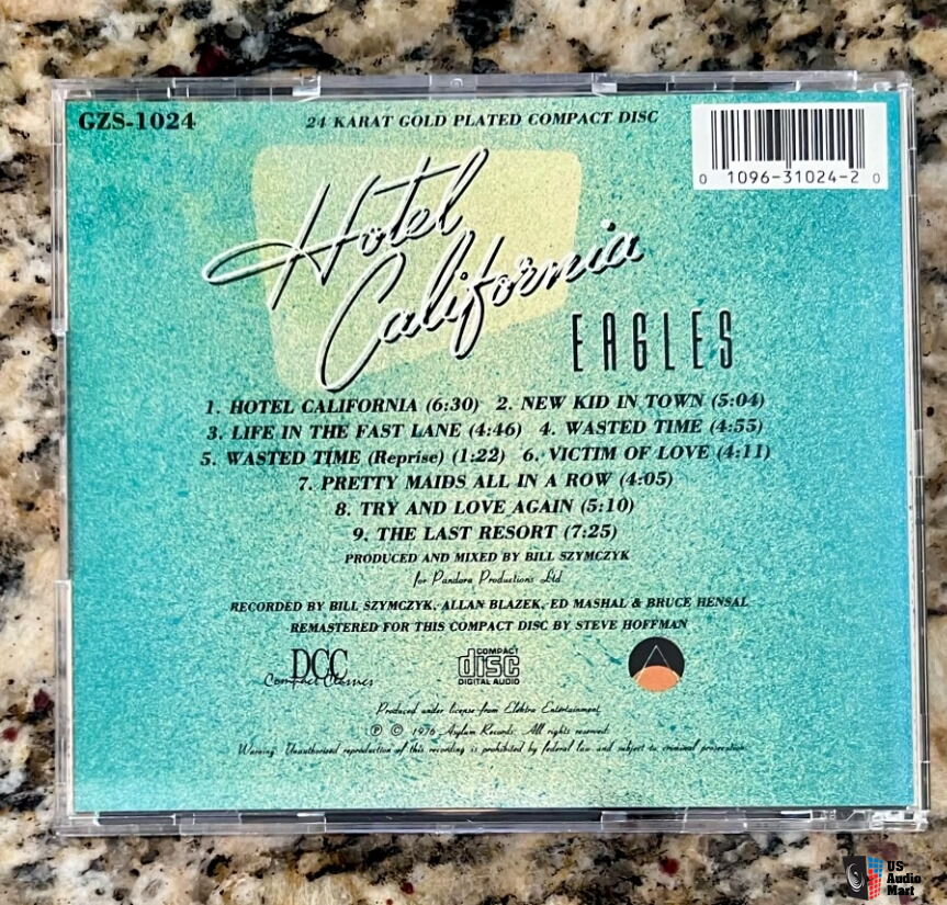 Eagles Hotel California 24K Gold CD DCC - Remastered By Steve