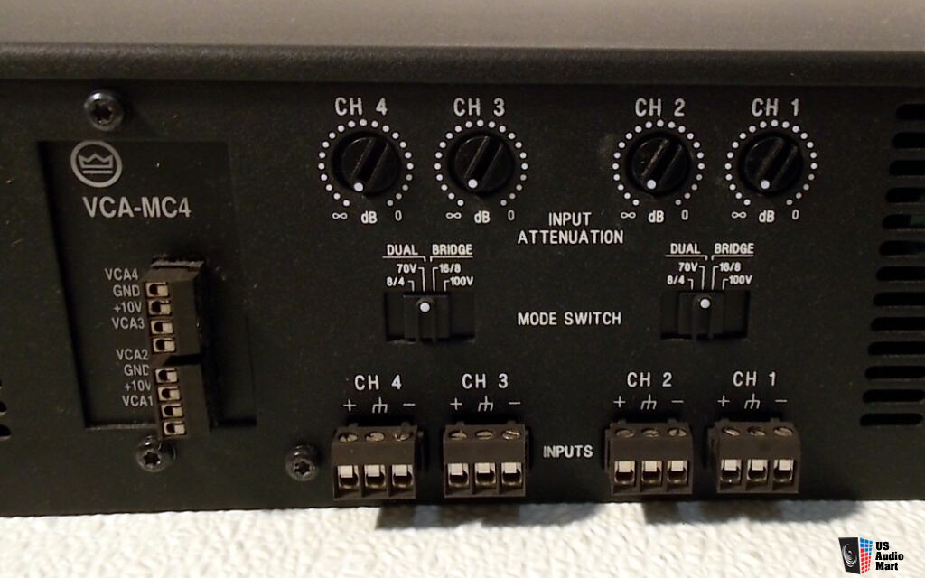 Crown CTs 4200A Four-Channel Power Amplifier 180 watts per channel at 8 Ohms