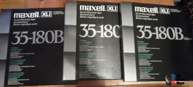 3 - MAXELL XLI 35-180B 1/4 reel to reel tapes VERY CLEAN Photo