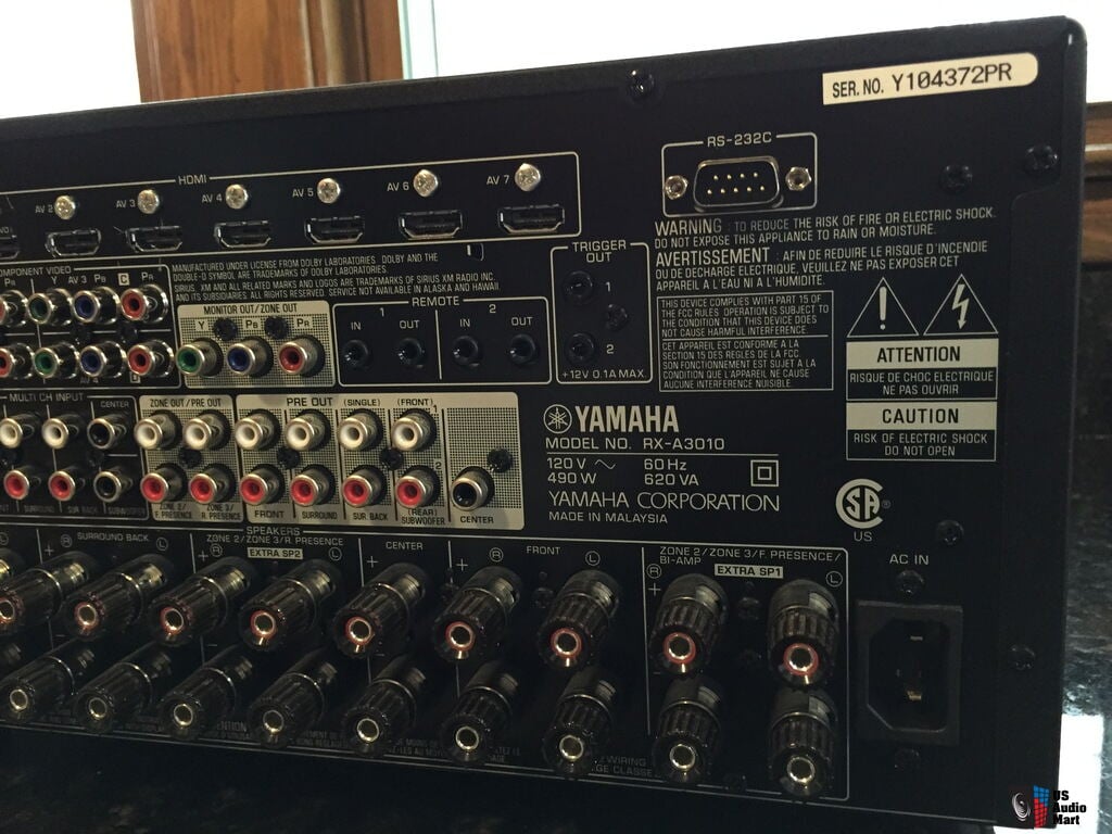 Yamaha RX-A3010 Flagship receiver 3D, 4 Zones, 8 HDMI inputs, 9.2